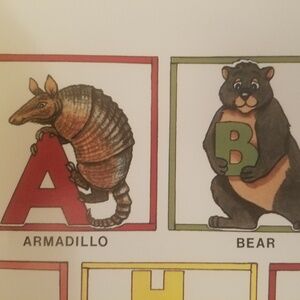 Children's/Baby Alphabet Animals Poster-Room/Nursery Decor-Original Artwork